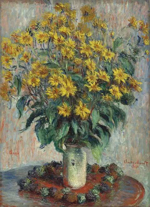 Jerusalem Artichoke Flowers (1880) by Claude Monet